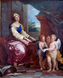 Saint Cecilia Accompanied by Three Musical Angels